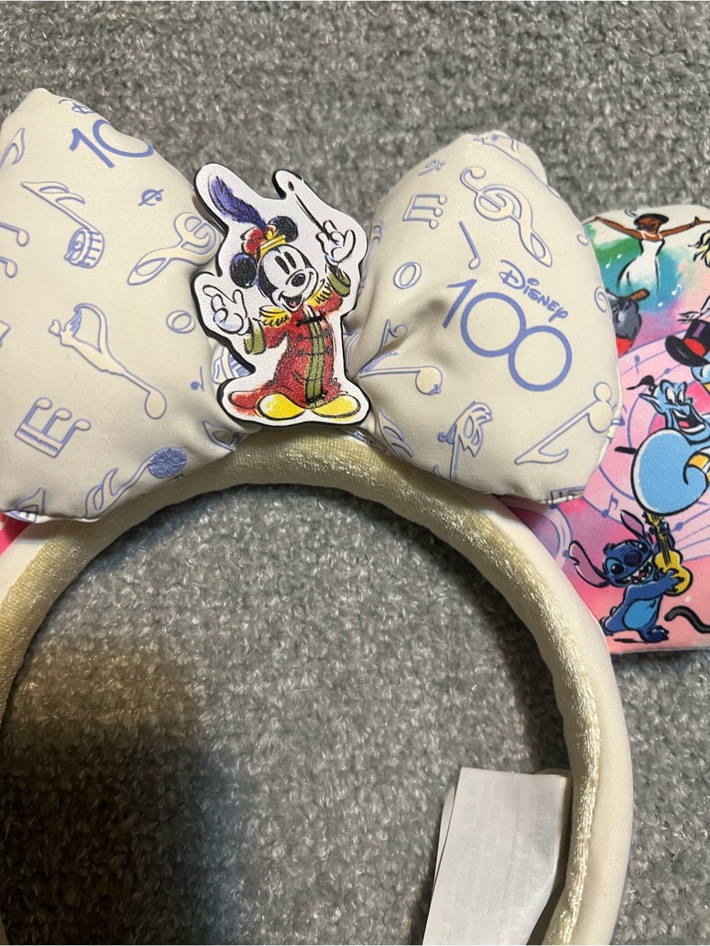 Disney` Parks 100 Years Special Moments Music Band Leader Minnie Ears Headband - Picture 3 of 6